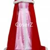 Beauty And The Beast Princess Belle Pink Dress Christams Cloak Cosplay Costume 2 Beauty And The Beast Princess Belle Pink Dress Christams Cloak Cosplay Costume