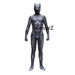 Coserz Black Panther Costume, T'Challa Wakanda King Cosplay Costume Jumpsuit Zentai Mask