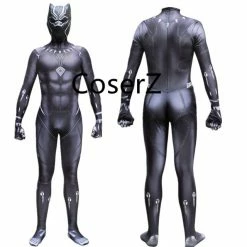 Coserz Black Panther Costume, T'Challa Wakanda King Cosplay Costume Jumpsuit Zentai Mask