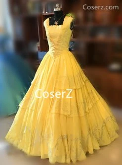 2017 Movie Beauty And The Beast Princess Belle Dress, Belle Costume Halloween Costume