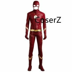 Coserz The Flash Season 4 Barry Allen Cosplay Costume, Jacket Pants Mask Boots Custom For Halloween