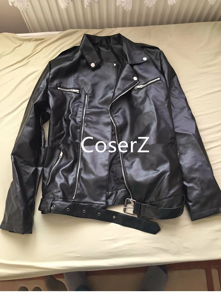 Coserz Promotion The Walking Dead 7 Cosplay Costume Negan Black Leather Jacket 5 Coserz Promotion The Walking Dead 7 Cosplay Costume Negan Black Leather Jacket