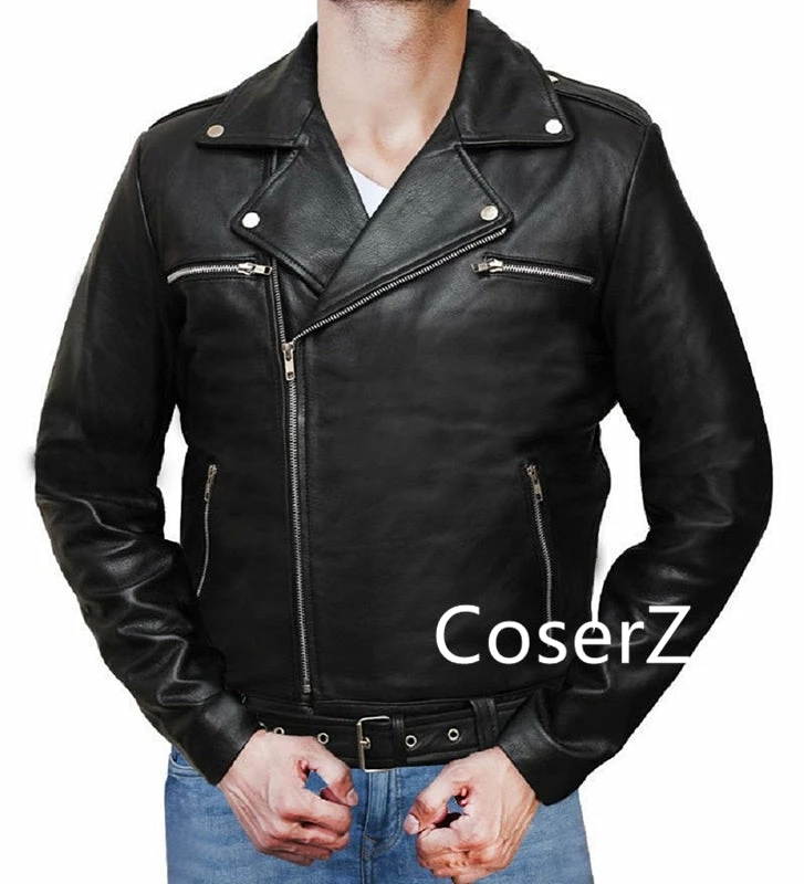 Coserz Promotion The Walking Dead 7 Cosplay Costume Negan Black Leather Jacket 6 Coserz Promotion The Walking Dead 7 Cosplay Costume Negan Black Leather Jacket
