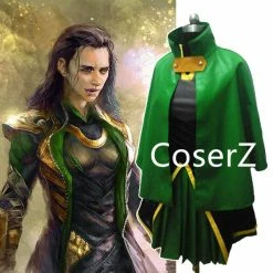 Coserz Promotion Thor Female Loki Cosplay Costume Leather Dress With Cloak For Women