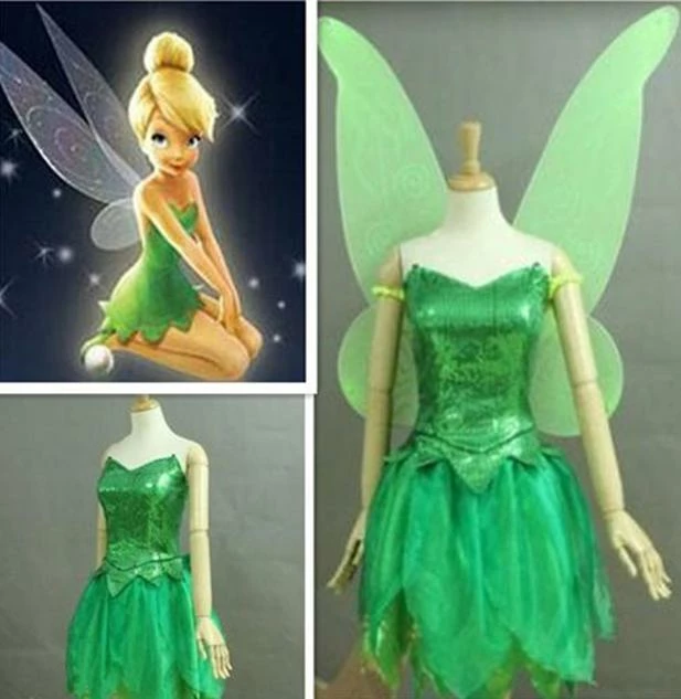 Princess Tinkerbell Costume With Wings, Tinkerbell Cosplay Costume With Wings 3 Princess Tinkerbell Costume With Wings, Tinkerbell Cosplay Costume With Wings