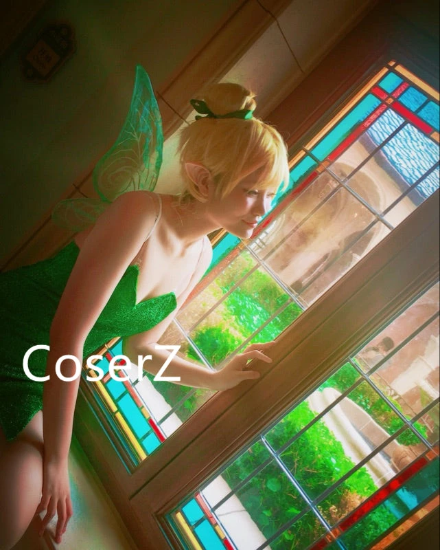 Coserz TinkerBell Cosplay Costume Without Wings, Tinker Bell Costume Adults Without Wings 4 Coserz TinkerBell Cosplay Costume Without Wings, Tinker Bell Costume Adults Without Wings