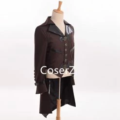 Coserz Promotion Steampunk Cosplay Costume，Victorian Vintage Aviator Cosplay Swallow-tailed Coat