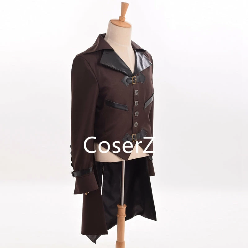 Coserz Promotion Steampunk Cosplay Costume，Victorian Vintage Aviator Cosplay Swallow-tailed Coat