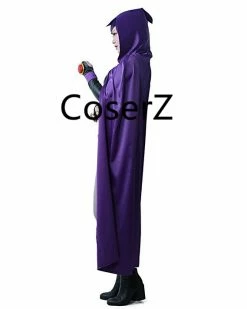 Coserz Promotion Women's Raven Purple Cloak Black Jumpsuit Cosplay Costume