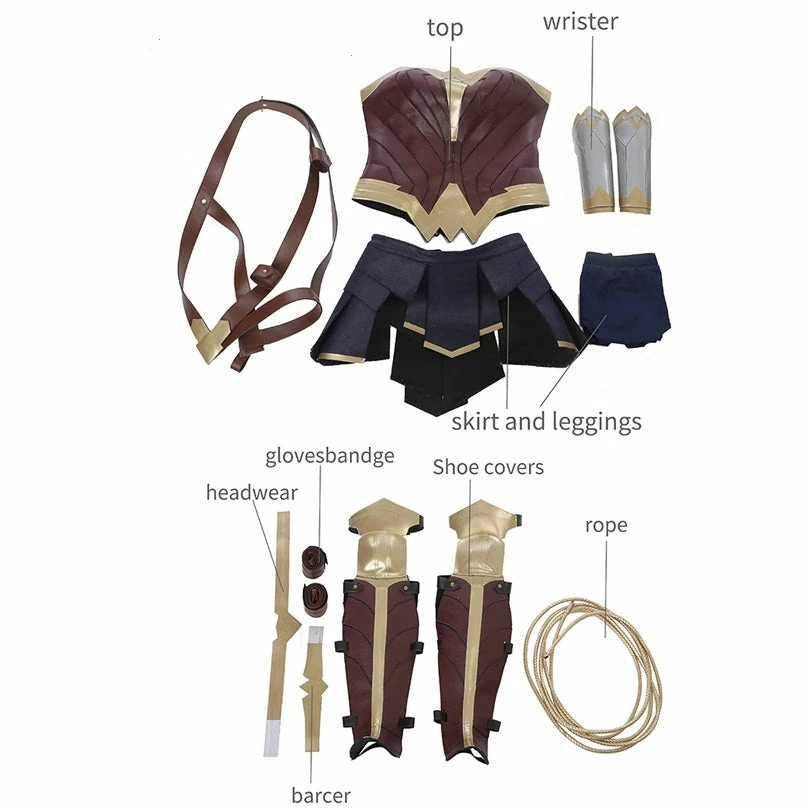 Coserz Custom Made Wonder Woman Costume For Adult, Wonder Woman Cosplay Costume Suit 7 Coserz Custom Made Wonder Woman Costume For Adult, Wonder Woman Cosplay Costume Suit