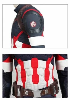 Comic Avengers: Age Of Ultron Captain America Steve Rogers Cosplay Costume Deluxe 16 Comic Avengers: Age Of Ultron Captain America Steve Rogers Cosplay Costume Deluxe