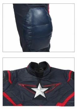 Comic Avengers: Age Of Ultron Captain America Steve Rogers Cosplay Costume Deluxe 19 Comic Avengers: Age Of Ultron Captain America Steve Rogers Cosplay Costume Deluxe