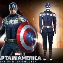 Comic Deluxe Captain America 2 Steve Rogers Cosplay Costume