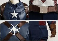 Comic Captain America 3 Civil War Captain America Cosplay Costume Deluxe 14 Comic Captain America 3 Civil War Captain America Cosplay Costume Deluxe