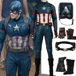 Comic Captain America 3 Civil War Steven Rogers Cosplay Costume Captain America Costume