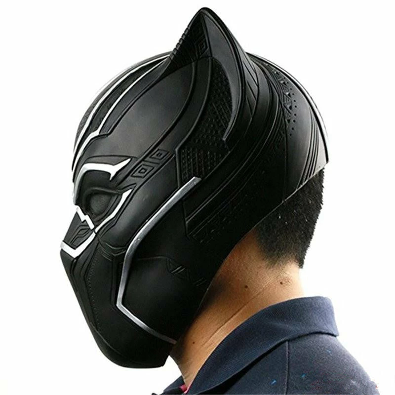 Comic Captain America Civil War Black Panther Latex Mask Halloween Cosplay Helmet 4 Comic Captain America Civil War Black Panther Latex Mask Halloween Cosplay Helmet
