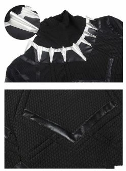 Comic Captain America Civil War Black Panther T'Challa Cosplay Costume With Boots 17 Comic Captain America Civil War Black Panther T'Challa Cosplay Costume With Boots