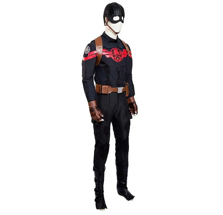 Comic Captain America Hydra Agent Cosplay Costume Full Set 9 Comic Captain America Hydra Agent Cosplay Costume Full Set