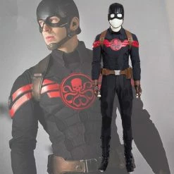 Comic Captain America Hydra Agent Cosplay Costume Full Set