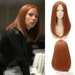 Comic Captain America Black Widow Cosplay Wig