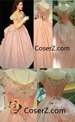 Coserz Christine Daae Masquerade Dress, Christine Daae Pink Dress Cosplay Costume For Adults Promotion