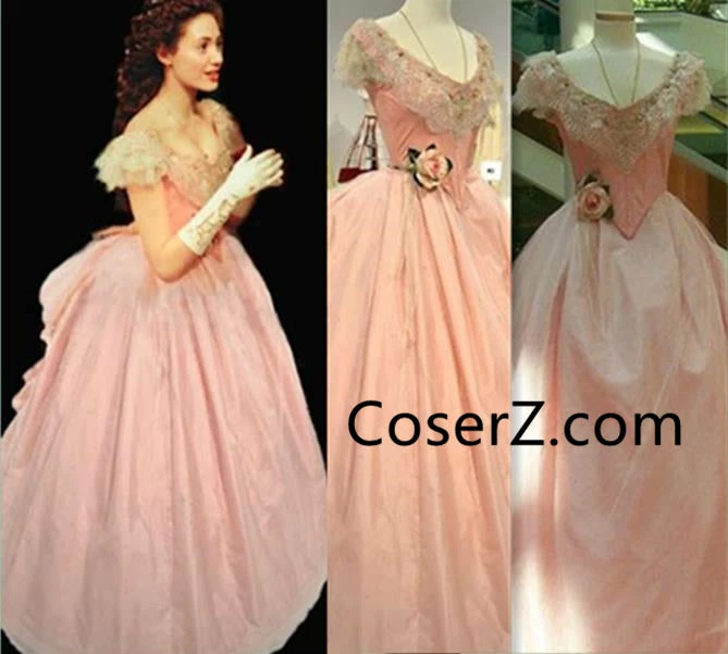 Coserz Christine Daae Masquerade Dress, Christine Daae Pink Dress Cosplay Costume For Adults Promotion 3 Coserz Christine Daae Masquerade Dress, Christine Daae Pink Dress Cosplay Costume For Adults Promotion
