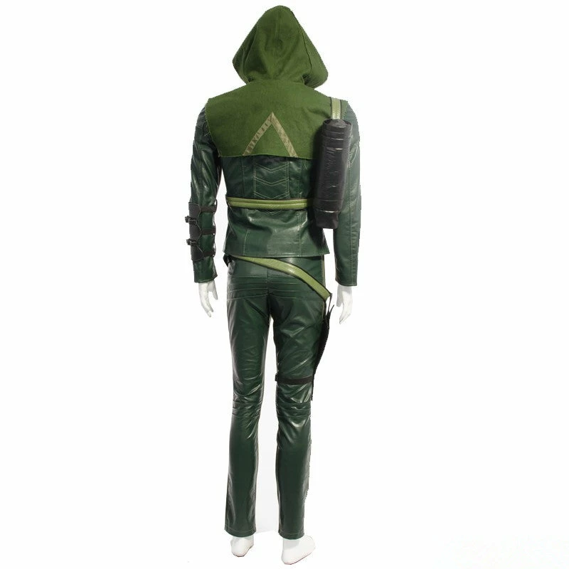 Comic Green Arrow Oliver Queen Arrow Cosplay Costume 5 Comic Green Arrow Oliver Queen Arrow Cosplay Costume