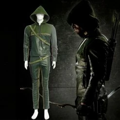 Comic Green Arrow Oliver Queen Arrow Cosplay Costume