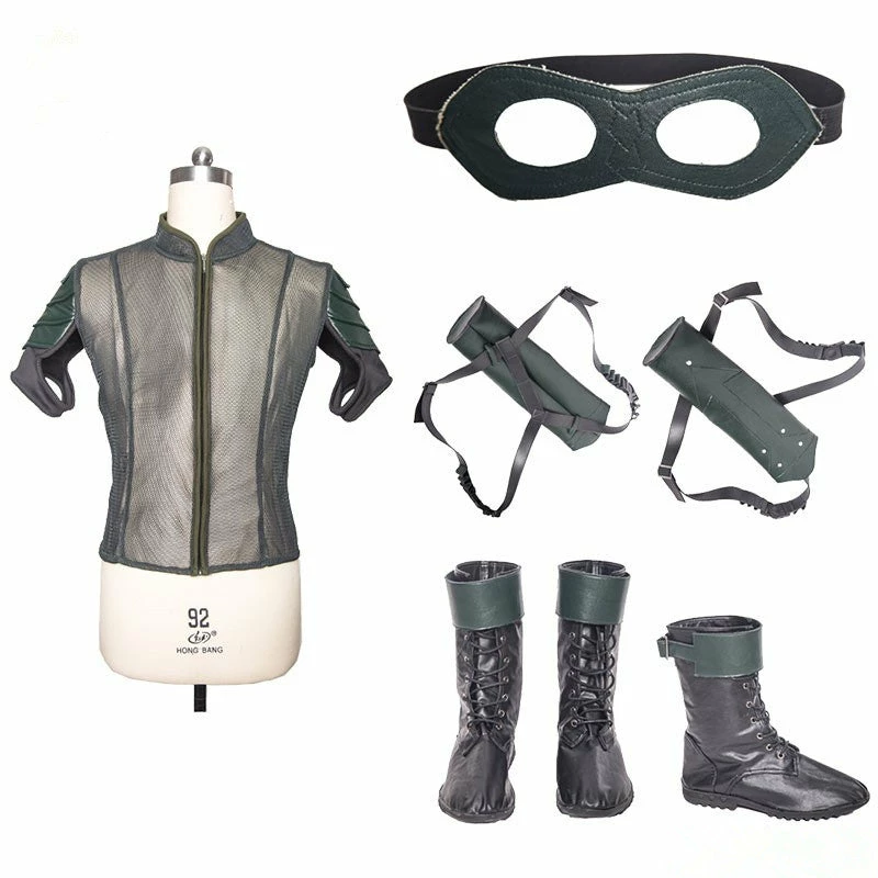 Comic Green Arrow Season 4 Oliver Queen Cosplay Costume Deluxe Outfit 6 Comic Green Arrow Season 4 Oliver Queen Cosplay Costume Deluxe Outfit