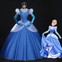 Princess Cinderella Dress, Cinderella Blue Dress, Cinderella Cosplay Costume
