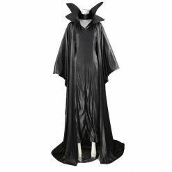 Princess Maleficent Costume Angelina Jolie Black Witch Cloak Dress Cosplay Costume