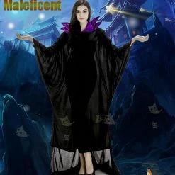 Princess Maleficent Black Witch Cosplay Dress Costumes