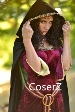 Coserz Promotion Tangled Mother Gothel Costume,Mother Gothel Cosplay Dress With Cape