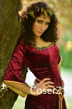 Coserz Promotion Tangled Mother Gothel Costume,Mother Gothel Cosplay Dress With Cape