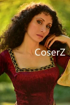 Coserz Promotion Tangled Mother Gothel Costume,Mother Gothel Cosplay Dress With Cape