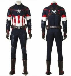 Comic The Avengers Age Of Ultron Steve Rogers Captain America Cosplay Costume
