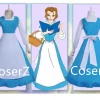 Princess Custom-made Beauty And The Beast Belle Blue Apron Dress Costume 1 Princess Custom-made Beauty And The Beast Belle Blue Apron Dress Costume