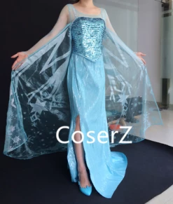 Princess Custom-made Elsa Dress, Elsa Cosplay Costume Halloween Costume